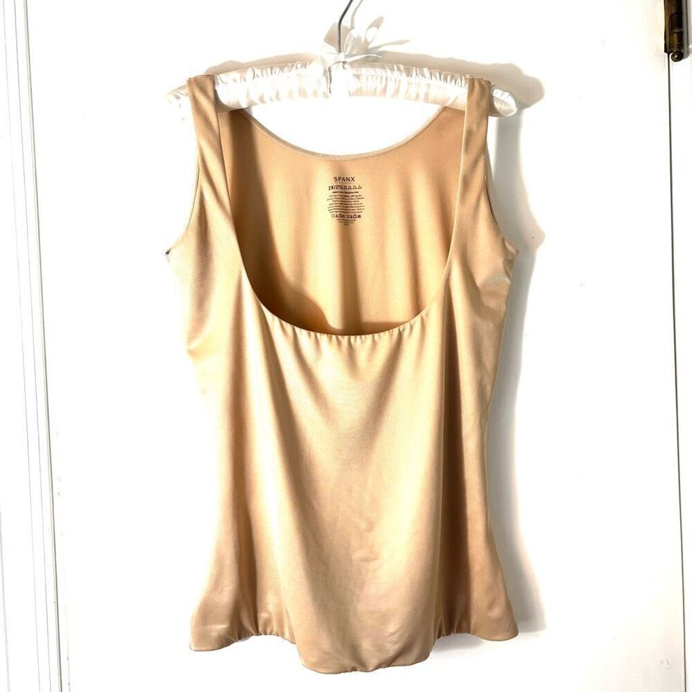 SPANX Shapewear 2X Open-Bust Cami nude beige